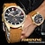 cheap Mechanical Watches-FORSINING Men Mechanical Watch Outdoor Sports Fashion Wristwatch Automatic Self-winding Luminous Calendar Waterproof Leather Watch