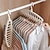 cheap Home Storage &amp; Hooks-1pc Multi Hole Clothes Hanger, Multifunctional Folding Clothes Drying Rack, Space Saving Magic Hanger, Home Wardrobe Student Dormitory Drying Rack for Trousers Shirt Skirt