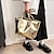 cheap Handbag &amp; Totes-Women&#039;s Tote Shoulder Bag PU Leather Party Daily Holiday Zipper Large Capacity Waterproof Lightweight Solid Color Silver Gold