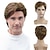 cheap Costume Wigs-Mens Wigs Short Light Brown Wig Synthetic Heat Resistant Natural Halloween Cosplay Hair Wig for Male