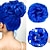 cheap Chignons-Messy Bun Hair Piece Blue Hair Bun Hair Pieces for Women Girls Synthetic Wavy Curly Hair Bun Scrunchies Ponytail Extensions