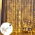 abordables Tiras de Luces LED-linternas luces de cortina led 3 * 3 metros luces de colores luces de carámbano estrellado luces de navidad