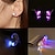 cheap Halloween 2023-2pcs Light Up the Night with These Color-Changing LED Earrings - Perfect for Parties!