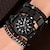 preiswerte Quarz-Uhren-Keller Weber 5-teiliges Uhren-Armband-Set, luxuriöse Herren-Quarz-Armbanduhren, Lederband, modische Freizeituhr für Männer, Geschenk für Freund