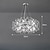 abordables Lustres-lustres en cristal modernes feu d&#039;artifice, luminaires suspendus chromés à 12/20/28/40 lumières pour salle à manger, cuisine, salon, chambre 110-240v