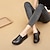 cheap Women&#039;s Flats-Women&#039;s Flats Comfort Shoes Daily Walking Floral Color Block Summer Flat Heel Round Toe Casual Comfort Minimalism Cowhide Loafer Wine Red Black