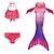 abordables Disfraces de niñas-Sirena Ariel colas de sirena Bañadores Bikini Trajes de baño Vacaciones for Chica Niños Mascarada