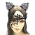 abordables Masque d&#039;Halloween &amp; Accessoires-masque de mascarade en dentelle pour femme, masque de mascarade noir pour femme masque de chat bandeau d&#039;oreille de chat avec tour de cou coeur
