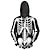Недорогие аниме спортивный костюм-Хэллоуин Скелет Инвентарь Толстовка Спортивный костюм Аниме Графический Брюки Толстовка Назначение Для пары Муж. Жен. Взрослые 3D печать На каждый день