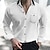billige Skjorter til mænd-Herre Jakkesætsskjorter Button Down skjorte Skjorte med krave Hvid Rød Navyblå Langærmet Prikker Aftæpning Sommer Forår Bryllup udendørs Tøj Knap ned