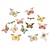 levne Nástěnné ozdoby-30ks stereoskopické 3D simulace motýlí připínáčky kreativní připínáčky ozdobné květiny korková nástěnka hřebíky na nástěnky, fotografie, nástěnné tabulky školní potřeby a doplňky