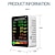 ieftine Testere &amp; Detectoare-Monitor detector de calitate a aerului 6 în 1 pm2.5 pm10 hcho tvoc co &amp; formaldehidă cu afișaj lcd