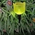 baratos Luzes e lanternas de caminho-jardim tulipa forma de flor led tubo à prova dwaterproof água movido a energia solar luzes de gramado decoração para quintal material de festa ao ar livre