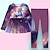 cheap Girl&#039;s 3D Sets-Girls&#039; 3D Graphic Galaxy Unicorn T-shirt &amp; Pants Dress Set Clothing Set Long Sleeve 3D Print Spring Fall Winter Active Fashion Daily Polyester Kids 3-12 Years Outdoor Date Vacation Regular Fit