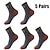 cheap Men&#039;s Socks-Men&#039;s 5 Pairs Socks Crew Socks Hosiery Dark Grey Black Color Letter &amp; Number Spring Winter