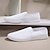 cheap Women&#039;s Sneakers-Women&#039;s Slip-Ons Canvas Shoes White Shoes Slip-on Sneakers Comfort Shoes Outdoor Daily Solid Color Summer Flat Heel Round Toe Casual Comfort Minimalism Canvas Loafer Black White Dark Blue