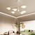 abordables Luces colgantes-Lámpara de iluminación LED de araña moderna, 6/8 cabezales, 3 colores, metal blanco, cristal, iluminación interior para sala de estar, dormitorio, 110-240v