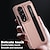 cheap Samsung Cases-Phone Case For Samsung Galaxy Z Fold 5 Z Fold 4 Z Fold 3 Leather With Card Holder Kickstand with Pen Slot Holder Solid Color PC PU Leather