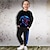 billige drengens 3d-sæt-Drenge 3D Grafisk Dyr Dinosaurus Sweatshirt &amp; Bukser Tøjsæt Langærmet 3D-udskrivning Efterår Vinter Aktiv Mode Sej Polyester Børn 3-12 år udendørs Gade Ferierejse Regulær