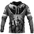 cheap Men&#039;s 3D Hoodies-Knight Knights Of Justice Mens Graphic Hoodie Honor Pullover Sweatshirt Black Dark Gray Hooded Templar Prints Daily Sports 3D Streetwear Cotton
