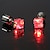 cheap Halloween 2023-2pcs Light Up the Night with These Color-Changing LED Earrings - Perfect for Parties!