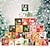 preiswerte Adventskalender-24 Stück Weihnachts-Adventskalender, Süßigkeitenbox, Weihnachts-Countdown, digitale Geschenkbox, Verpackung, Papierbox, Geschenkbox