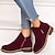 cheap Ankle Boots-Women&#039;s Boots Suede Shoes Plus Size Heel Boots Outdoor Work Daily Solid Color Booties Ankle Boots Winter Block Heel Low Heel Round Toe Vintage Fashion Casual PU Zipper Black Red Brown