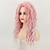 Χαμηλού Κόστους Συνθετικές Trendy Περούκες-μακριές ροζ σγουρές περούκες για γυναίκες συνθετικό κύμα σγουρή περούκα με στρώματα φουσκωμένα μαλλιά αντικατάσταση περούκα χαλαρές μπούκλες καθημερινή περούκα για πάρτι
