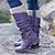 Χαμηλού Κόστους Μπότες μάχης-Γυναικεία Μπότες Μπότες Μάχης Μπότες πουλόβερ Μπότες Ιππασίας Καθημερινά Περπάτημα Συμπαγές Χρώμα Μπότες Μέχρι το Γόνατο Αγκράφα Αποκλείστε τη φτέρνα Στρογγυλή Μύτη Βίντατζ Καθημερινό Ανατομικό