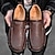 abordables Zapatos hechos a mano de hombre-Hombre Zapatos de taco bajo y Slip-On Retro Zapatos hechos a mano Zapatos de Paseo Casual Diario Cuero Cómodo Botines / Hasta el Tobillo Mocasín Rojo Oscuro Negro Primavera Otoño