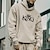 cheap Men&#039;s Graphic Hoodie-King Mens Graphic Hoodie Pullover Sweatshirt Khaki Hooded Letter Prints Daily Sports Streetwear Designer Basic Spring &amp; Fall Clothing Apparel White Cotton