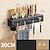 cheap Kitchen Storage-Stainless Steel Household Knife Rack Multi-Functional Wall-Mounted Kitchen Knife Rack Knife Rack Put Kitchen Knife Chopsticks Rack Storage