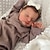 tanie Lalki niemowlaki-19-calowy rozmiar noworodka, już ukończony, odrodzona laleczka bobas Laura 3D, ręcznie malowana skóra, widoczne żyły