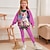 tanie zestawy 3d dla dziewczynki-Dla dziewczynek 3D Kreskówki Kwiaty Kot Bluza i spodnie Długi rękaw Druk 3D Jesień Zima Aktywny Moda Codzienny Poliester Dzieci 3-12 lat Na zewnątrz Randka Urlop Regularny