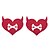voordelige Persoonlijke bescherming-2 paar ademende zelfklevende borstpleister wegwerp satijn ademend en schattig rood hart en wit bot kleine duivel borstpleister