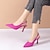 cheap Women&#039;s Heels-Women&#039;s Heels Pumps Pink Shoes Dress Shoes Plus Size Party Work Daily Solid Color Stiletto Heel Pointed Toe Elegant Fashion Minimalism Faux Leather Buckle Pink Orange