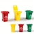 cheap Stress Relievers-4pcs Three-color Trash Can Building Blocks Toys Learn Garbage Classification Educational Toys Gifts For Boys And Girls