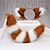 cheap Hair Styling Accessories-Plush Beast Ears KC Headwear cosplay Tail Accessories Handmade Fox Ears Hair Hoops Fox Tail Set
