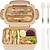 preiswerte Essen &amp; Besteck-1000-ml-Lunchbox mit Geschirr für Büroangestellte, quadratisch geteilte Bento-Box für Mikrowellenherde, auslaufsicherer Lebensmittelbehälter, Back-School-Zuhause-Küchenbedarf