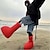 billiga Film- och TV-kostymer-stor röd känga astro pojke leksak mode stövlar skor unisex gummistövlar herr damstövel anime kreativ stora röda skor vatten regnar dag