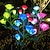 billige Pathway Lights &amp; Lanterns-5 hodes led solar rose orkidé blomsterlys utendørs hage vanntett simulering plenlampe bryllupsfest juledekor landskap lys