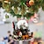 billige Julepynt-bilhængende ornament, akryl 2d fladtrykt nøglering, valgfri akryl ornament og bil bakspejl tilbehør mindegavepakke