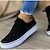 cheap Women&#039;s Sneakers-Women&#039;s Sneakers Plus Size Office Daily Solid Colored Flat Heel Round Toe Casual Minimalism Suede Lace-up Black White Blue
