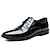 cheap Men&#039;s Oxfords-Men&#039;s Oxfords Derby Shoes Plus Size Leather Loafers Tuxedos Shoes Walking Business Casual Outdoor Daily PU Breathable Comfortable Slip Resistant Lace-up Black Spring Fall
