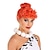 Недорогие Парики к костюмам-Забавные костюмы, женские роскошные парики Wilma Flintstone, стандартные парики для косплея на Хэллоуин