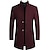 cheap Men&#039;s Trench Coat-Men&#039;s Winter Coat Wool Coat Overcoat Business Daily Wear Winter Wool Thermal Warm Outdoor Outerwear Clothing Apparel Fashion Warm Ups Solid Colored Pocket Standing Collar Single Breasted Two-button