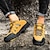 cheap Men&#039;s Sneakers-Men&#039;s Sneakers Sporty Look Hiking Boots Trekking Shoes Hiking Sporty Casual Outdoor Athletic PU Booties / Ankle Boots Lace-up Black Yellow Green Fall Winter