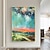 cheap Landscape Paintings-Handmade Oil Painting Canvas Wall Art Decor Original Colorful Night Sky Art Painting for Home Decor With Stretched Frame/Without Inner Frame Painting