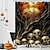 baratos Cortinas de chuveiro de Halloween-cortina de chuveiro de terror de halloween com ganchos decoração de banheiro de halloween cortina de chuveiro de tecido à prova dwaterproof água conjunto com 12 pacote de ganchos de plástico