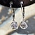 voordelige Oorbellen-Dames Helder Synthetische Diamant Druppel oorbellen Klassiek Kostbaar Stijlvol Eenvoudig oorbellen Sieraden Zilver Voor Bruiloft Feest 1 paar